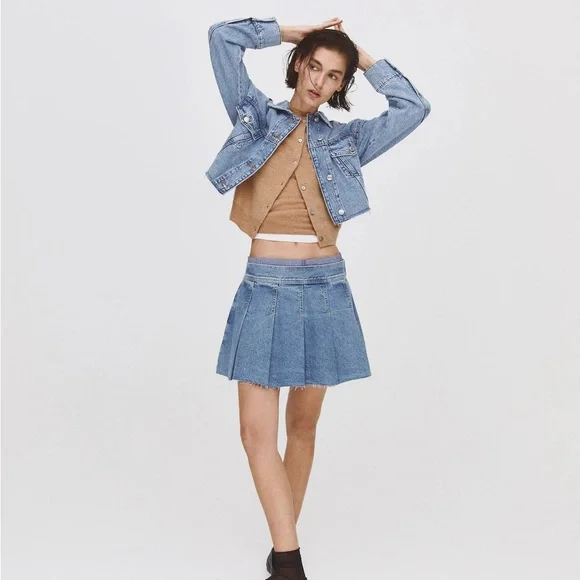 Mango Denim Mini Skirt - Picture 8 of 9